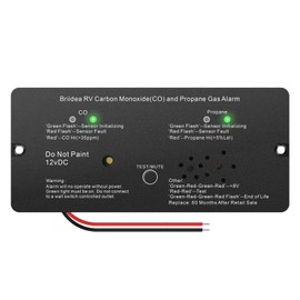 RV Carbon Monoxide & Propane Gas Alarm, Briidea Dual LP/CO Alarm with Separate LED Indicator Light, Metal Housing, 100dB Loud Alert, Flush Mount, Compatible Replacement for Safe-T-Alert 30-442 Series
