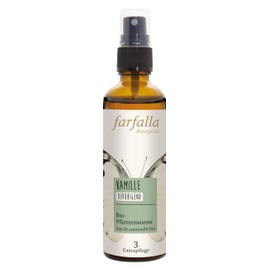 farfalla Kamille Bio-Pflanzenwasser 75ml - Kamillenhydrolat Bio-Pflanzenwasser - Hautberuhigend - Vegan & Dermatologisch Getestet - 100% zertifizierte Naturkosmetik
