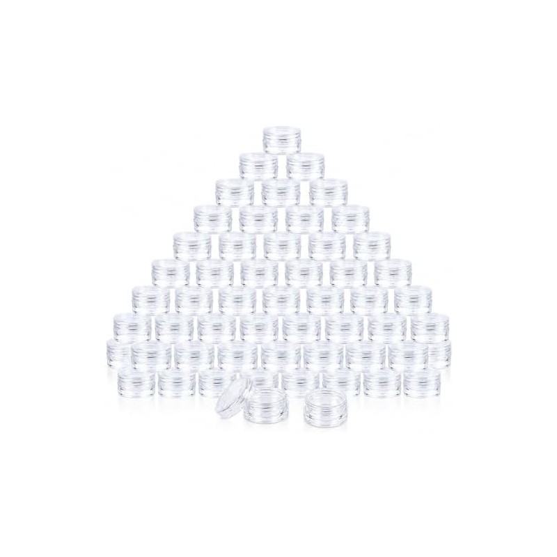 Tarros de Viaje Plástico Transparentes 100pcs, Envases Mini, Frascos y
