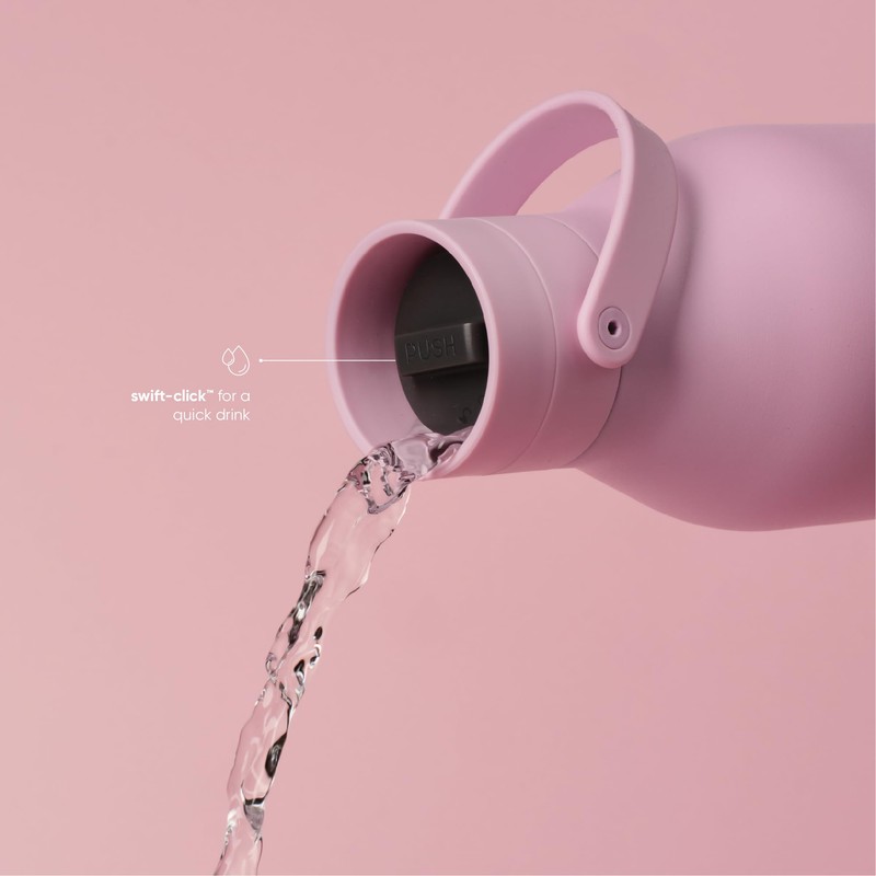 Circular&Co Recycled Stainless Steel Water Bottle 1L – Dusk Pink