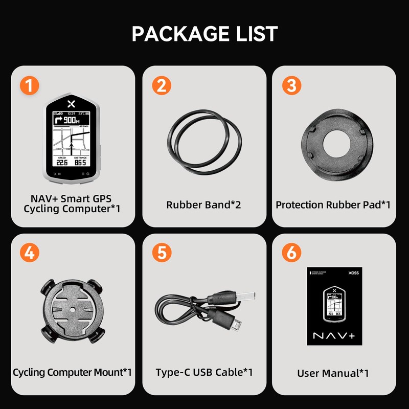 XOSS NAV Plus GPS Bike Computer with Bluetooth, 2.4"" Ant+
