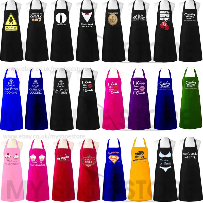 MyShoeStore Unisex Adult Novelty Apron Mens Ladies Womens Chefs Butcher