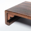 SINOBEST Low Wood Stool, Rectangular Bed Step Stool, Large Surface