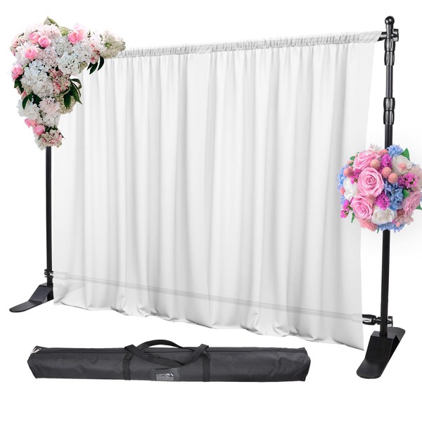 WinSpin 10x8 ft Backdrop Stand for Wedding Birthday Party Events Photography Photo Booth Display Backdrop Banner Stand with Carrying Bag