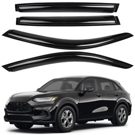 AUXKO Window Rain Guard for Honda HRV 2023 2024 Outside Tape-On Shatterproof Sun Smoke Guard Vent Visor Side Wind Deflectors Accessories for Honda HR-V 2023 2024