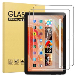 [ 2 Pack] Maomini Tempered Glass Screen Protector for Kindle Fire HD 8 / hd 8 plus Tablet 2024 2022 2020 release 14th 12th 10th Generation shockproof high Definition Protector (Clear, 8 Inch Fire 8 2024/2022/2020)