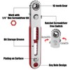 Bestgle 2 Pcs Mini Ratchet Wrench Set Flat Head &