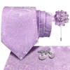 TASTION Mens Lavender Lilac Paisley Ties for Men Classic Wedding