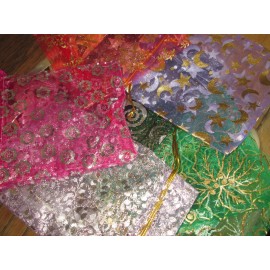 Unbranded 50 ORGANZA BAGS, GIFTS PACKING ASSORTED COLORS  SIZE 12 X 9 CM