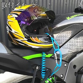 KOVIX Helmet Lock Holder KHEL-B Blue Carabiner Dial Type Wire Lock