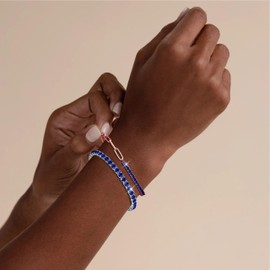 2 Pcs Tennis Bracelets for Women Colorful Tennis Bracelet Paper Clip Bracelet Sparking Bracelets for Tennis Prom Wedding Bride Gifts