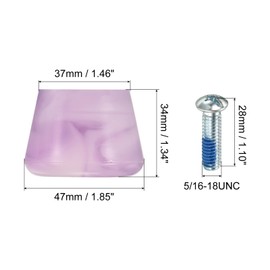 PATIKIL Roller Skate Toe Stops with Screwdriver, 1 Pair 82A Rubber Brake Stoppers Block for Roller Skate Accessories Replacement, Mixed Purple White