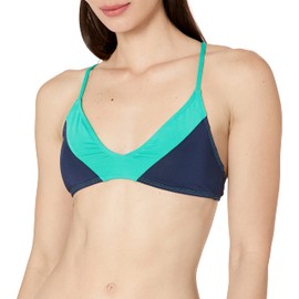 Carve Designs Women's Tamarindo Colorblock Top Navy w/Fern XL