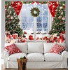 AIIKES 10x10FT Christmas Backdrop Christmas Window Photography Backdrop Winter Snow