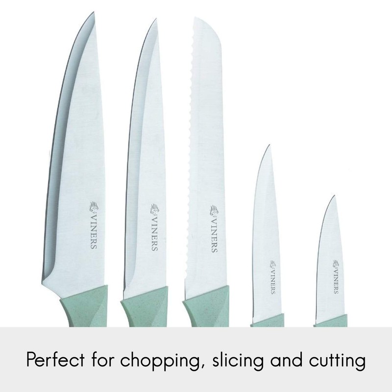 Viners Organic Green Knife Block Set | 6-Piece