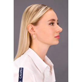 14k Yellow Gold Spiral Textured Round Hoop Earrings, 2mm thickness (30mm - 1.2 inch)…