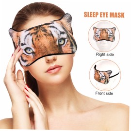 TOVINANNA Cute Animal Cartoon Eye Mask Washable Sleep Blindfold for Men and Women Lightweight Calicos Material Comfortable Eye Protection for Deep Sleep and Relaxation