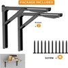 TORACK Heavy-Duty 18 inch Folding Wall Shelf Brackets, Space-Saving Collapsible