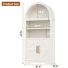 Jocoevol Kitchen Pantry Cabinet, Arched Bookshelf Bookcase China Pantry Storage