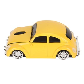 Car Mouse, 1600DPI 2.4GHz Wireless Gaming Mouse Sports Car Mouse with USB Receiver Auto Sleep Mode LED Light Cordless Computer Mouse for Laptop Desktop (Yellow)