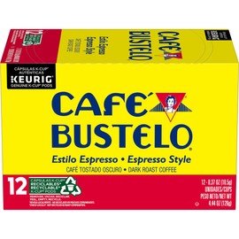 Café Bustelo Espresso Style Dark Roast Coffee, 12 Keurig K-Cup Pods