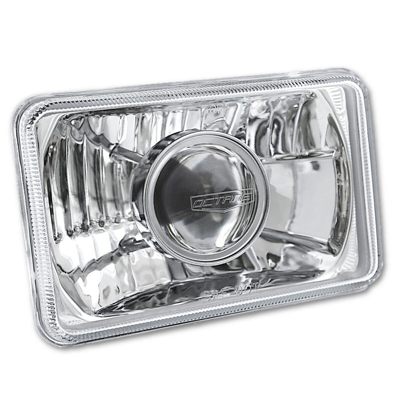 Octane Lighting 4X6 Inch Super White Halogen Projector Crystal Clear