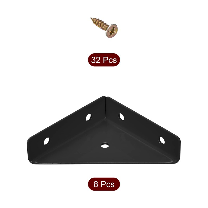 sourcing map 8Pcs Angle Corner Brackets 66mm x 66mm, Cold
