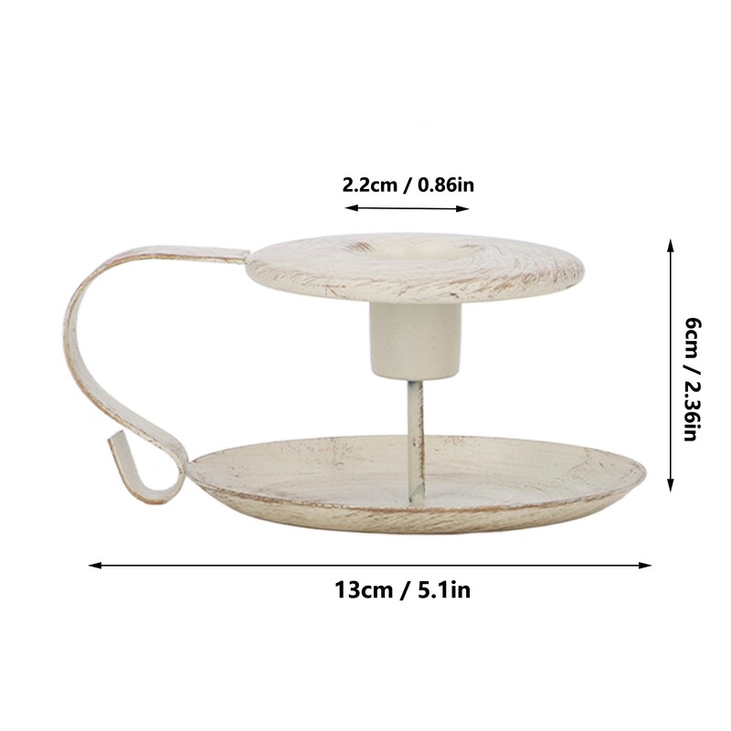 2pcs Taper Candle Holders Simple Antique Finish Iron Candle Holder