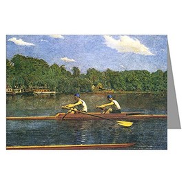 The Biglin Brothers Racing By Thomas Eakins of two Rowers in a Scull 12 Fine Art Notecards in a Boxed Set