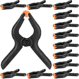 OrdLive 30-Pack Heavy Duty Nylon Spring Clamp, 3-Inch Plastic Muslin Clamp and Photo Booth Backdrop Clips for Photo Background Support and Photography Studio
