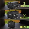 K KNODEL Car Trunk Organizer with Lid, 3 Compartments Collapsible