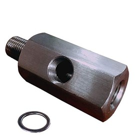 Oil Pressure Sensor Tee M10-1.5 Female to M10-1.5 Male with 1/8 NPT Gauge Port Adapter Turbo Supply Feed Line T Stainless Steel