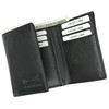 Outside ID Window Genuine Leather Trifold Multi-Card Compact Wallet with