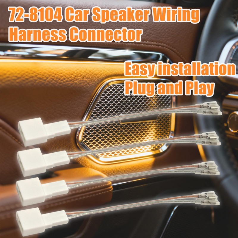 72-8104 Speaker Adapter Wire Harness (Pack of 4) - Compatible