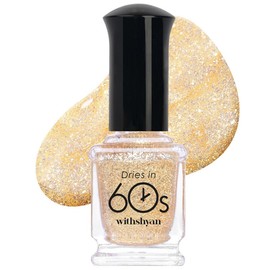 With Shan 60 Second Nail Polish, M122 Shining Gold, 9ml, 1 ea / 위드샨 60초 매니큐어, M122샤이닝골드, 9ml, 1개