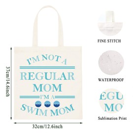 WCGXKO Swimming Lover Gift Swim Team Gift Swimming Coach Canvas Shopping Bag (REGULAR SWIM tote)