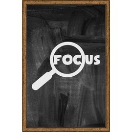 Focus magnifying glass teacher lessons learning classroom school Chalk Board Wall Art Decor Funny Gift Large 8 x 12 Inch Sign