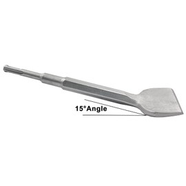LDEXIN 3 Inch Wide Cranked-Angle Bent Tile Removal Chisel with SDS Plus Shank, Concrete Scaling Chisel, 10 Inch Long