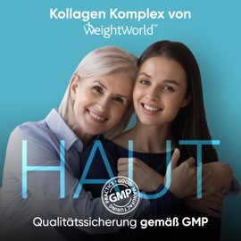 WeightWorld Kollagen Komplex - 1200mg Meereskollagen Hydrolysat - Mit Hyaluron, CoQ10, Vitamin C, Zink - 120 Collagen Hyaluronsäure Kapseln - Für Haut, Haare, Knochen & Gelenke - Laborgeprüft - WeightWorld