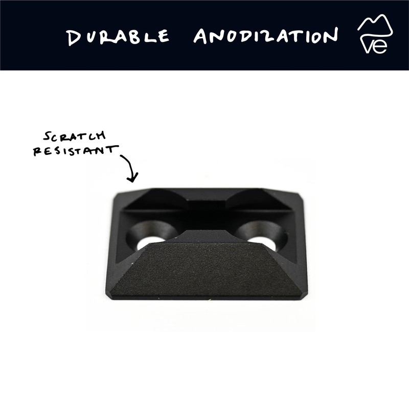 VanEssential Venture L-Track Single Stud Mount Black - 2 pack