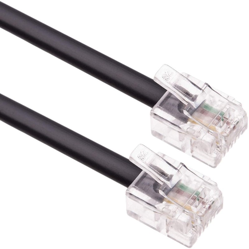 HUAZIZ Modular Cable Telephone Cable RJ11 Modular Cable Flat Cable