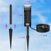 K KASONIC - 24 Hour Outdoor Stake Timer, 6 Outlets