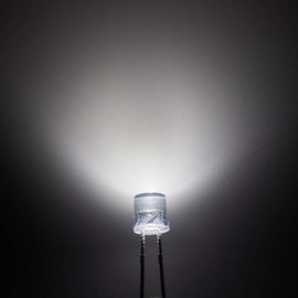 Chanzon LED Diodes, 5 mm/3 mm, Round/Flat Design, Transparent Lens, Various Colours to Choose From, Pack of 10 - 100 Chanzon LEDs (10, White, 5 mm)
