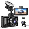 AZDOME Dual Dash Cam Front and Rear, 3 inch 2.5D