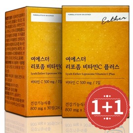 1+1 Yeo Esther Liposome Vitamin C Plus, 2 boxes, 30 tablets / 1+1 여에스더 리포좀 비타민C 플러스, 2박스, 30정