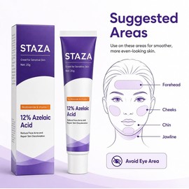 Crema Facial con Ácido Azelaico, Niacinamida y Vitamina C, Hidratante Ligera para Rostro Cuello, Uso Diario, 20 g