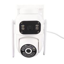 3MP+3MP Wireless Security Camera Dual-Lens Wall Mount Smart WiFi Camera Full Color Night Vision 2-Way Audio Motion Detection Auto Tracking for Home Office Outdoor Indoor