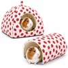 Oxiros Guinea Pig Hideout Tunnel Set, 2 Pack Washable Small