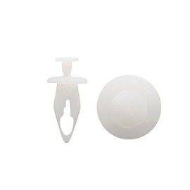 sourcingmap 40 Pcs White Plastic Rivet Bumper Clips 9mm for Auto Car