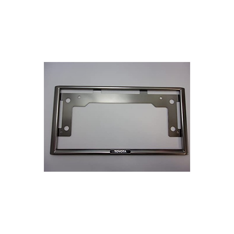 GENUINE Toyota License Plate Frame (Platinum Black Tone Front) Crown